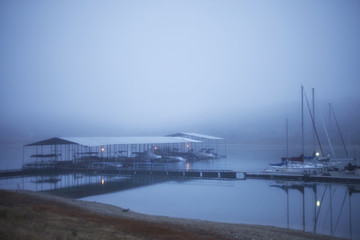 Foggy morning Marina