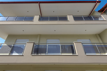 Obraz premium New houses, modern cottages in a street