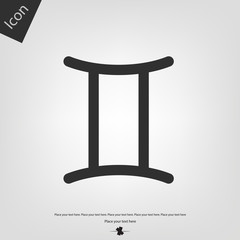 Gemini zodiac vector icon