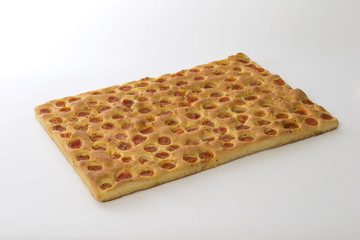 pizza on a white background