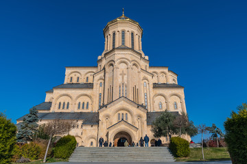 Obraz premium TBILISI, GEORGIA - DEC.10, 2017 : Holy Trinity Cathedral of Tbilisi