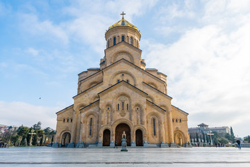 Obraz premium TBILISI, GEORGIA - DEC.10, 2017 : Holy Trinity Cathedral of Tbilisi