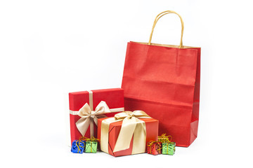 Gift boxes on background