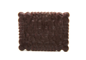 cracker in chocolate glaze isolated