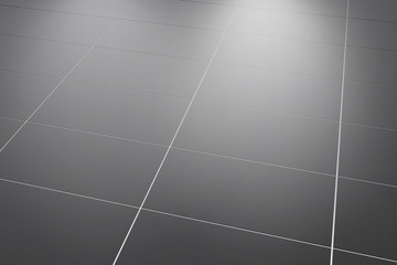 Abstract tiled floor background with light reflection