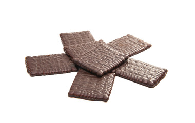 cracker in chocolate glaze isolated