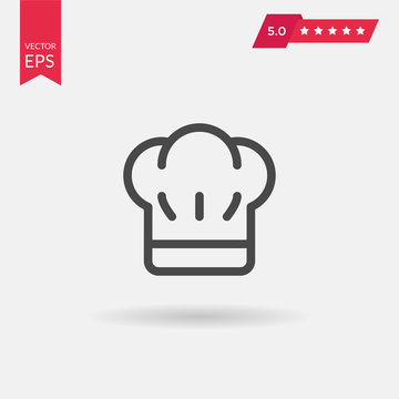 Chef hat sign icon. Cooking symbol. Cooks hat with fork and spoo