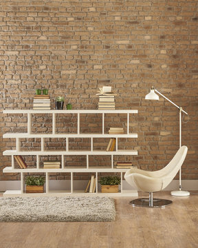 home bookshelf home office style with furnitures