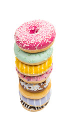 donuts in glaze isolated