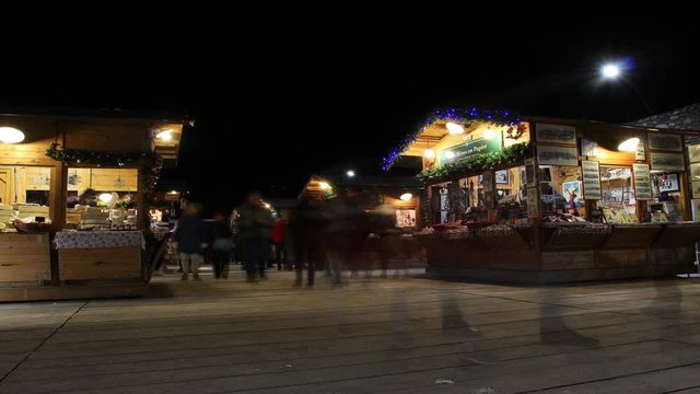 Santa Claus village with Christmas markets timelapse
