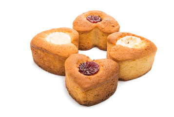 biscuit hearts isolated