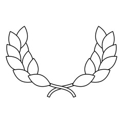 Fototapeta premium award winner wreath laurel icon vector illustration