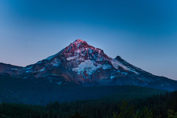 Last light on Mount Hood