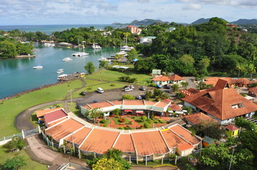 A View of Capital Castries, Saint Lucia - obrazy, fototapety, plakaty