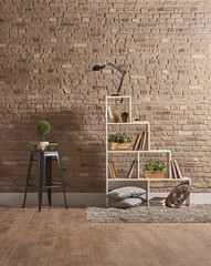 living room interior library and bookshelf design © UnitedPhotoStudio