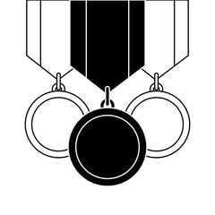 winner medals isolated icon vector illustration design