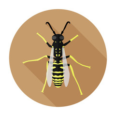 Wasp Icon Flat