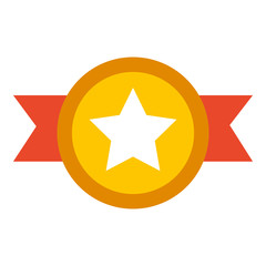 winner medal with star vector illustration design