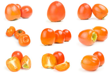 Set of kaki on a isolated white background