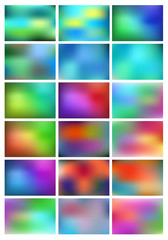 Abstract gradient backgrounds, vector set