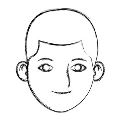 Young man face cartoon