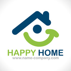 logo maison positive sourire