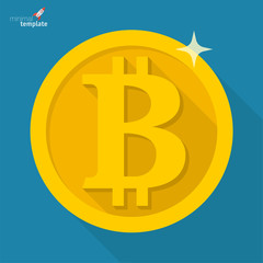 Bitcoin vector cryptocurrency icon.