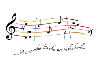 Musical score A snowball's chance in the hell