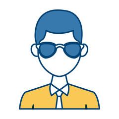 Young man with elegant clothes and sunglasses