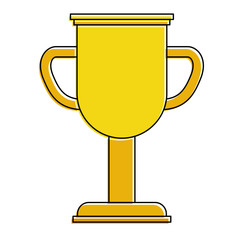 trophy cup winner icon vector illustration design
