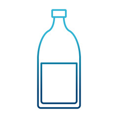 Glass bottle with drink