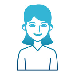Young woman profile cartoon