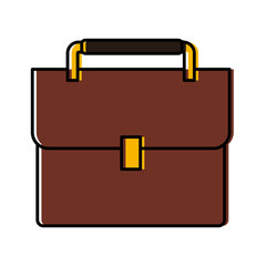 Business briefcase isolated