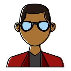 Man with sunglasses face