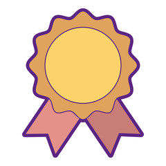 seal with ribbon emblem vector illustration design