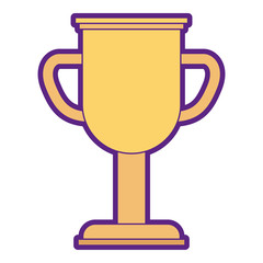 trophy cup winner icon vector illustration design