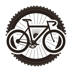 racing bicycle with wheel vector illustration design