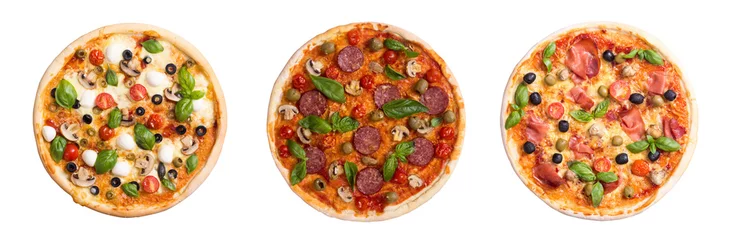 Foto op Canvas Italian pizza with mozzarella © whitestorm