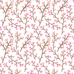 Floral seamless pattern. Spring vector background. Textile print design.