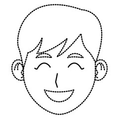 Young man face cartoon