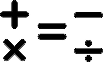 Obraz premium Math symbol icon, vector illustration