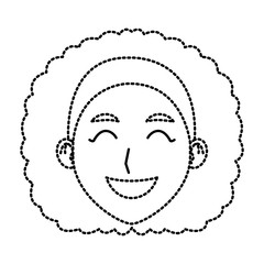 Young woman face cartoon