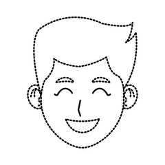 Obraz na płótnie Canvas Young man face cartoon
