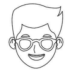 Man with sunglasses face