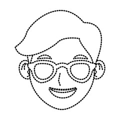 Man with sunglasses face