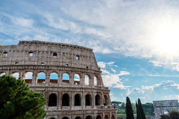 Fototapeta na wymiar Colosseum in Rome. Italy. Sunny.