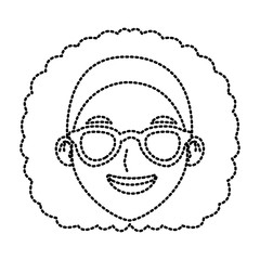 Woman with sunglasses cartoon