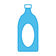 Glass bottle with drink