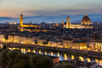 vista dall'alto della città di Firenze, Toscana, Italia.