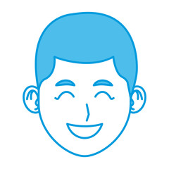 Young man face cartoon